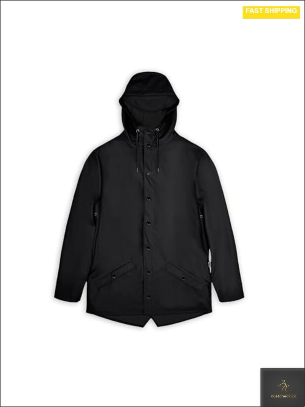 Waterproof Rain Jacket Hooded Lightweight PU Coated Unisex